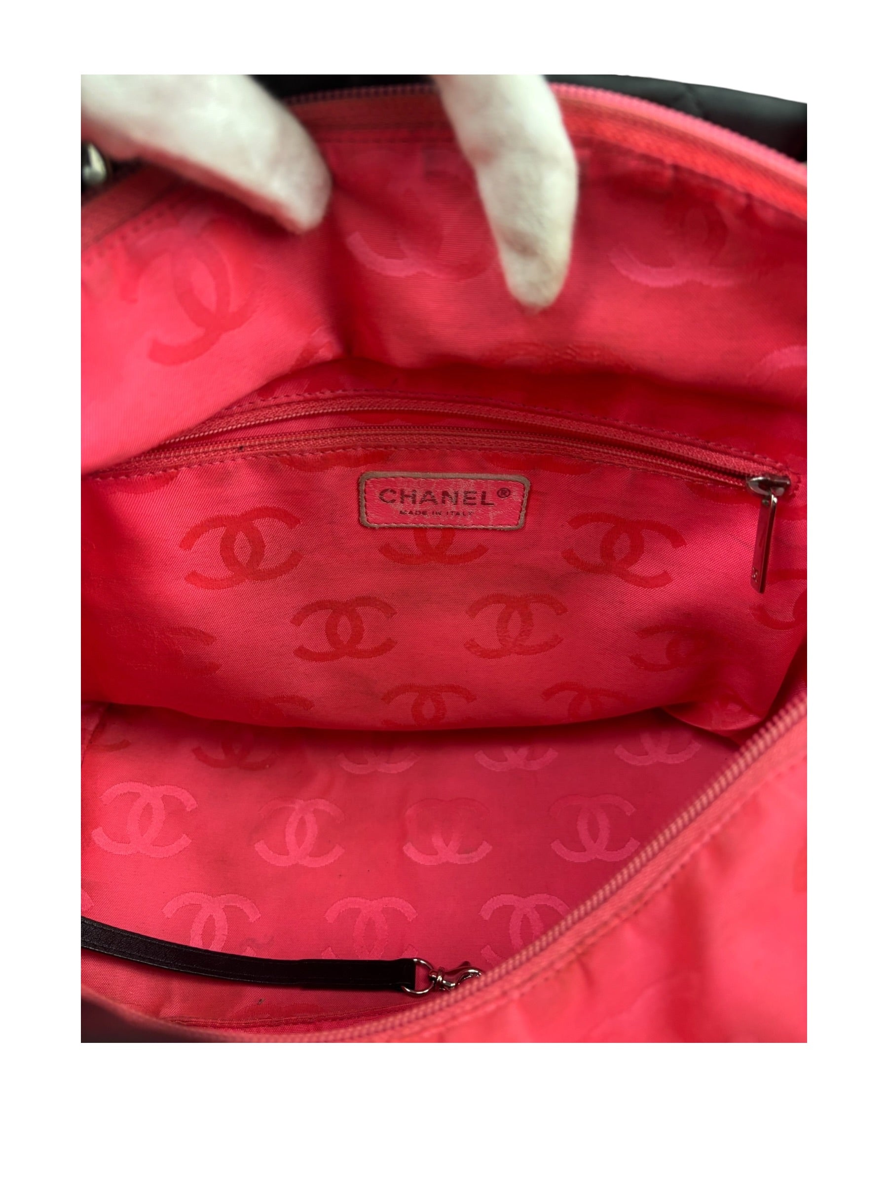 Chanel Black Quilted Leather Ligne Cambon Tote Mid 2000's