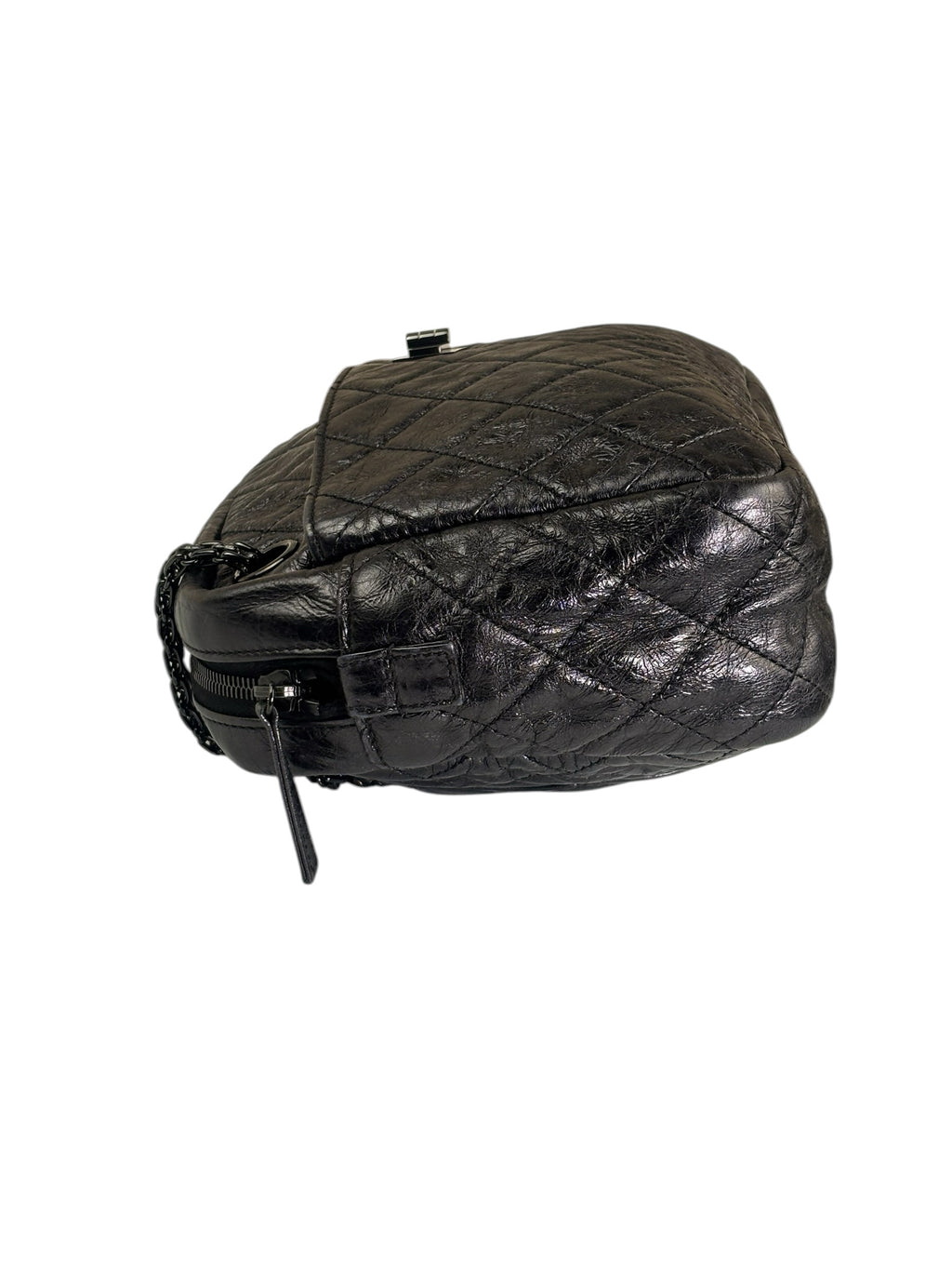 Chanel Metallic Black Quilted Calfskin Reissue Camera Case 2008