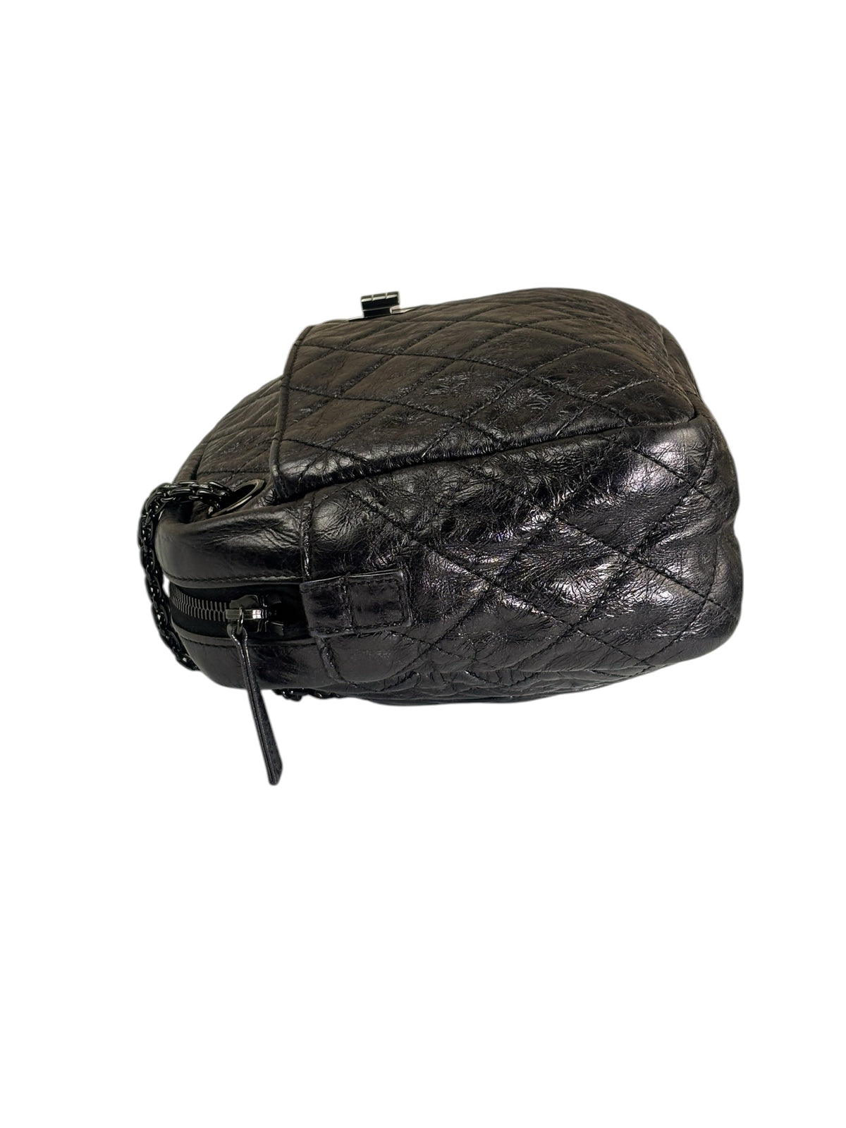 Chanel Metallic Black Quilted Calfskin Reissue Camera Case 2008