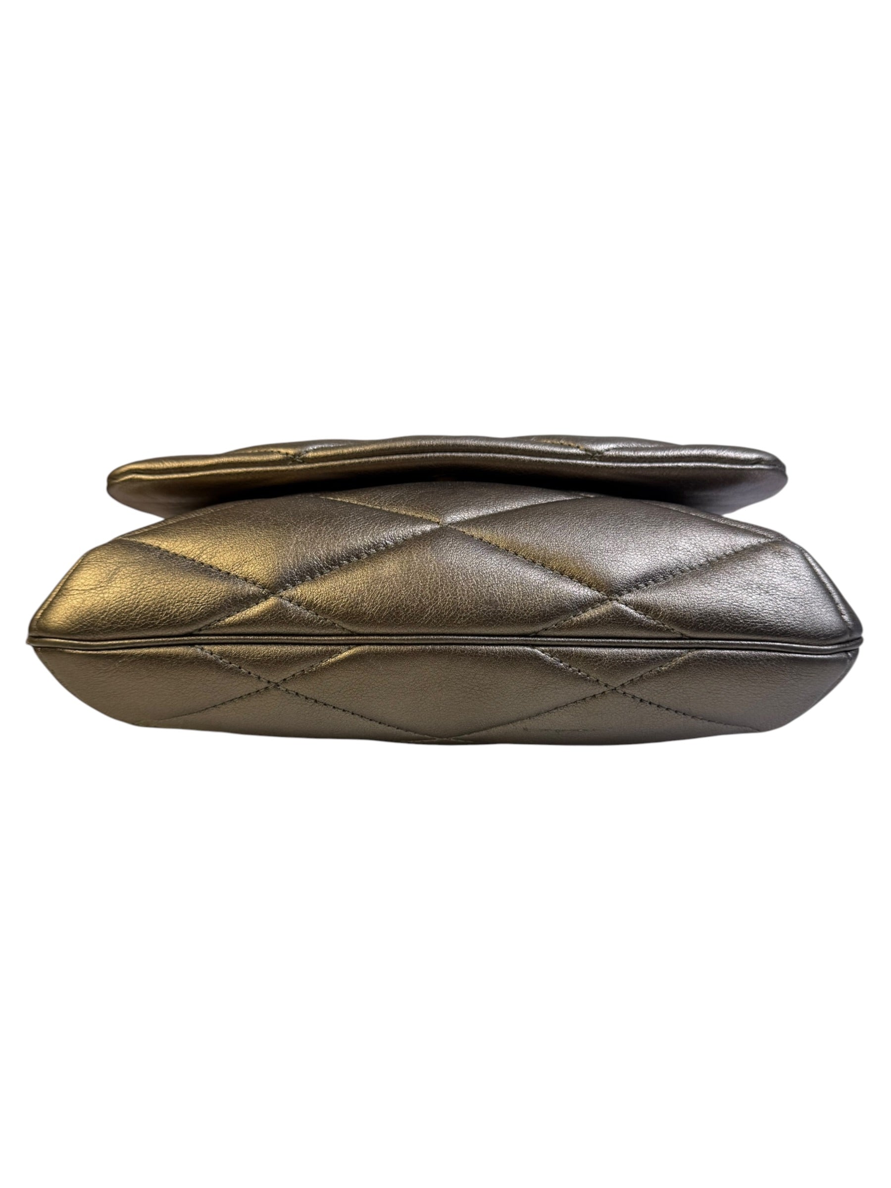 Saint Laurent Metallic Bronze Lambskin Quilted Le 57 Shoulder Bag