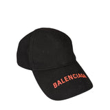 Balenciaga Black Neon Pink Logo Cap