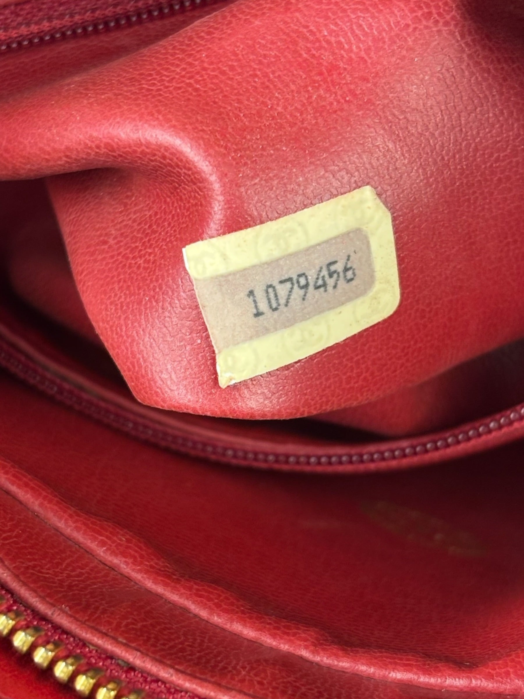 Chanel Vintage Red Quilted Lambskin Shoulder Bag 1989