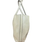 Brunello Cucinelli Ivory Grained Leather Tote Bag