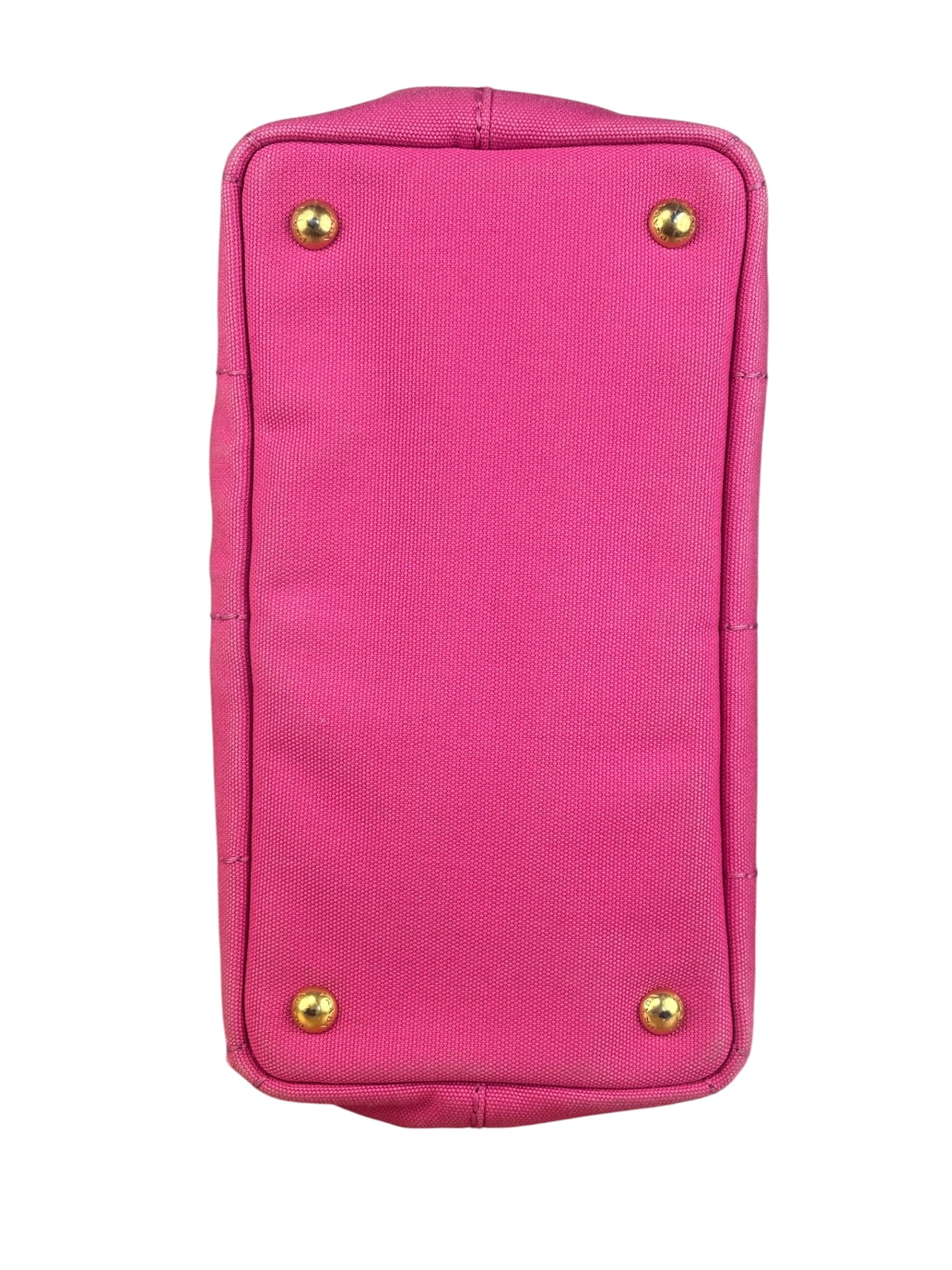 Prada Pink Canvas Canapa Hand Bag
