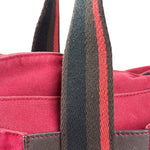 Hermes Bicolor Cotton/Leather Troca Horizontal Tote Bag