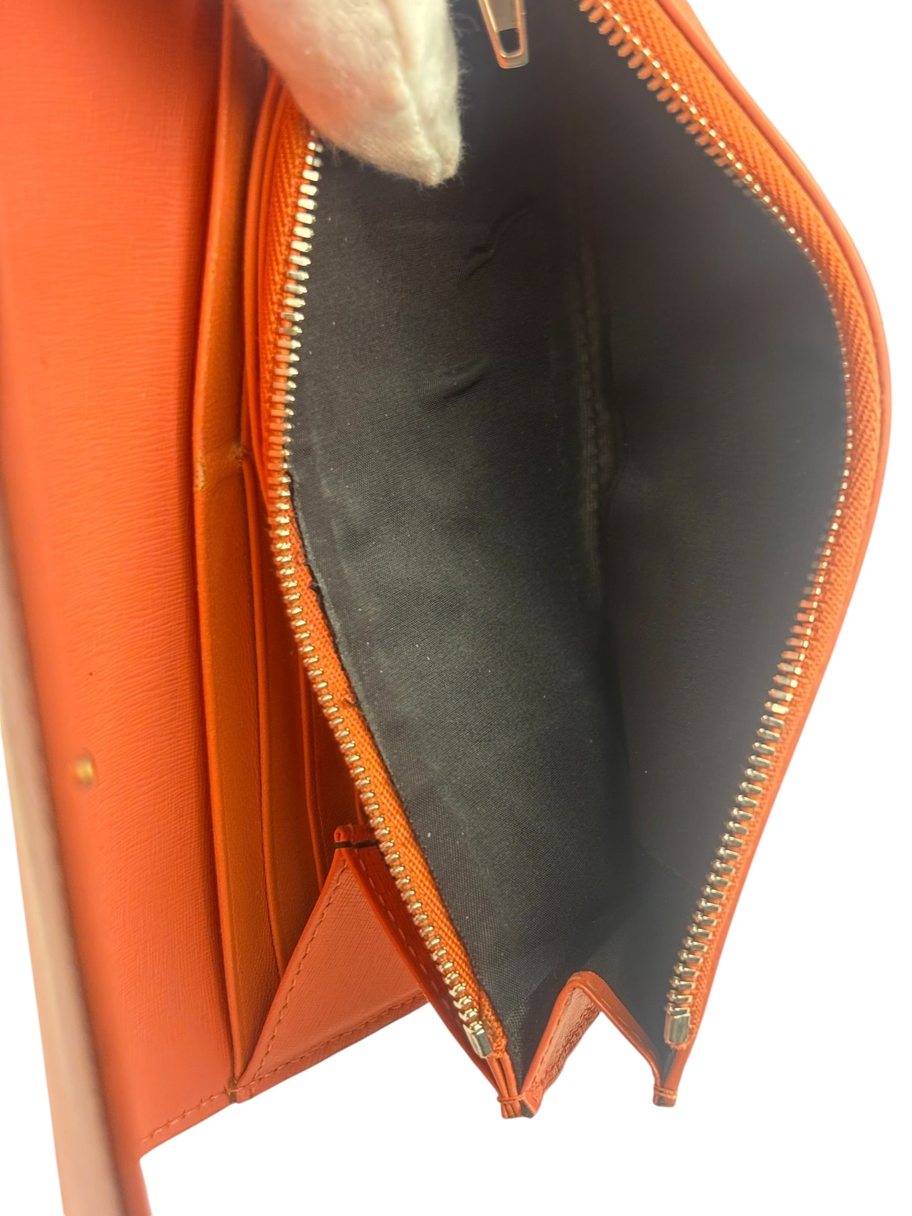 Balenciaga Salmon Pink Leather Essential Money Flap Wallet