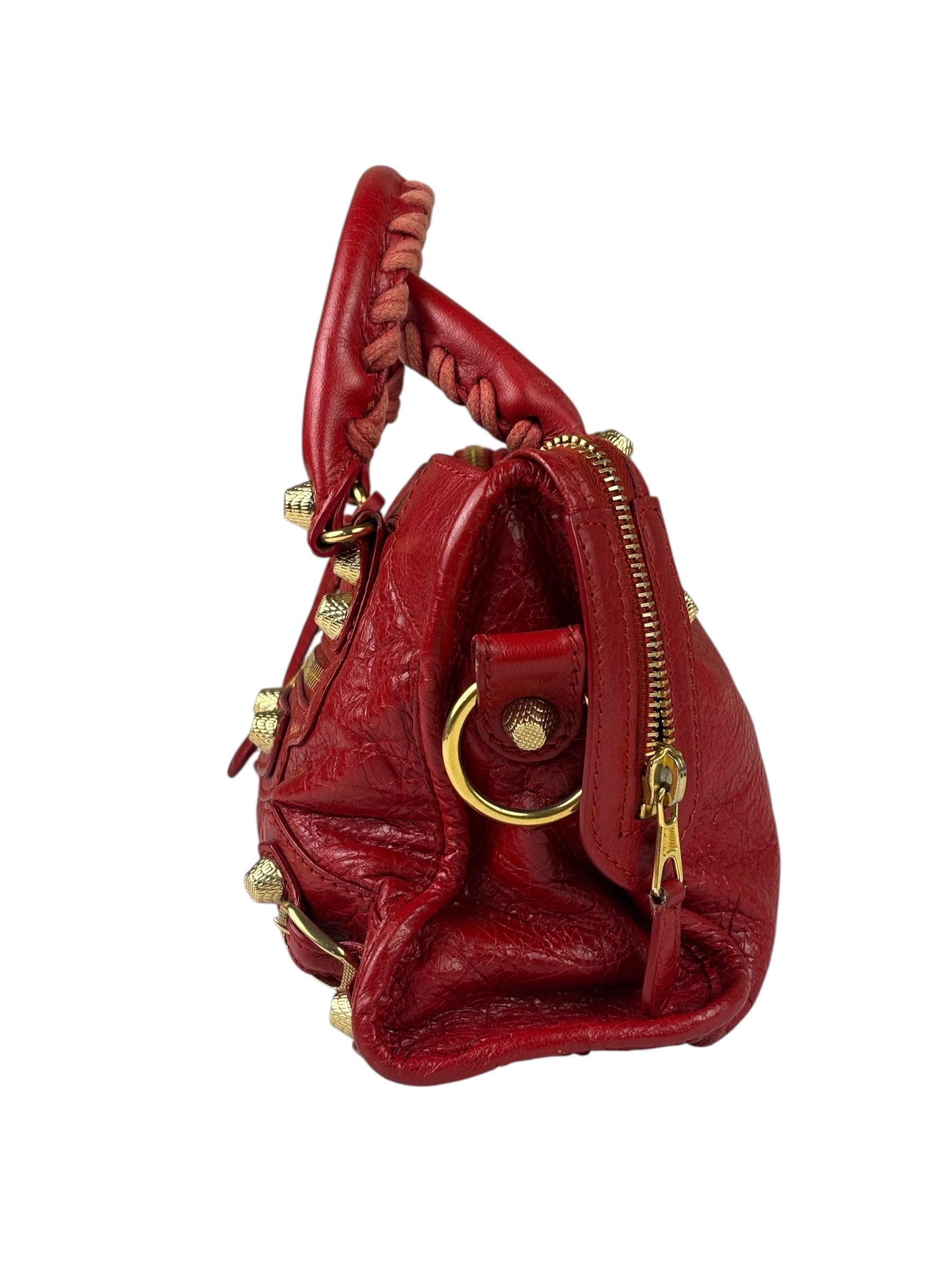 Balenciaga Red Calfskin Mini Le City Bag