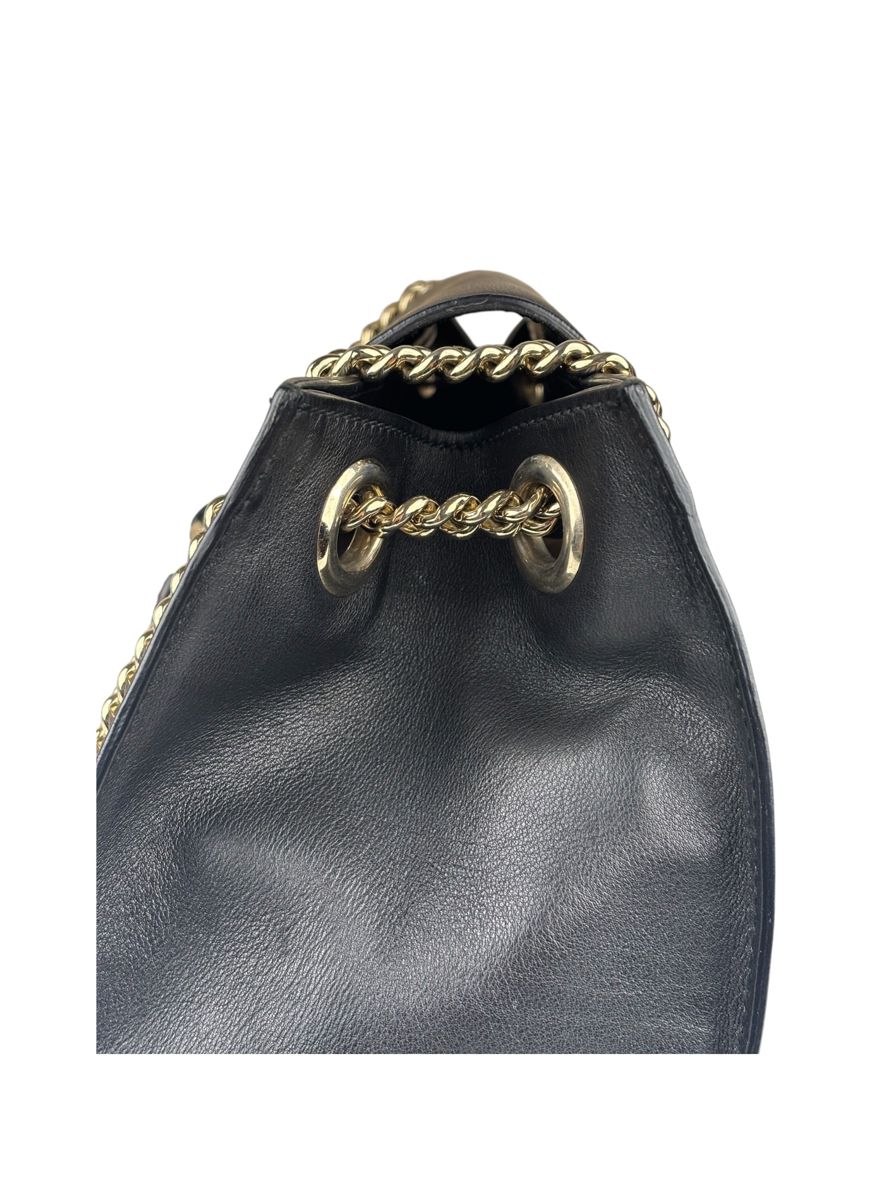 Gucci Black Leather Large Emily Shoulder Bag