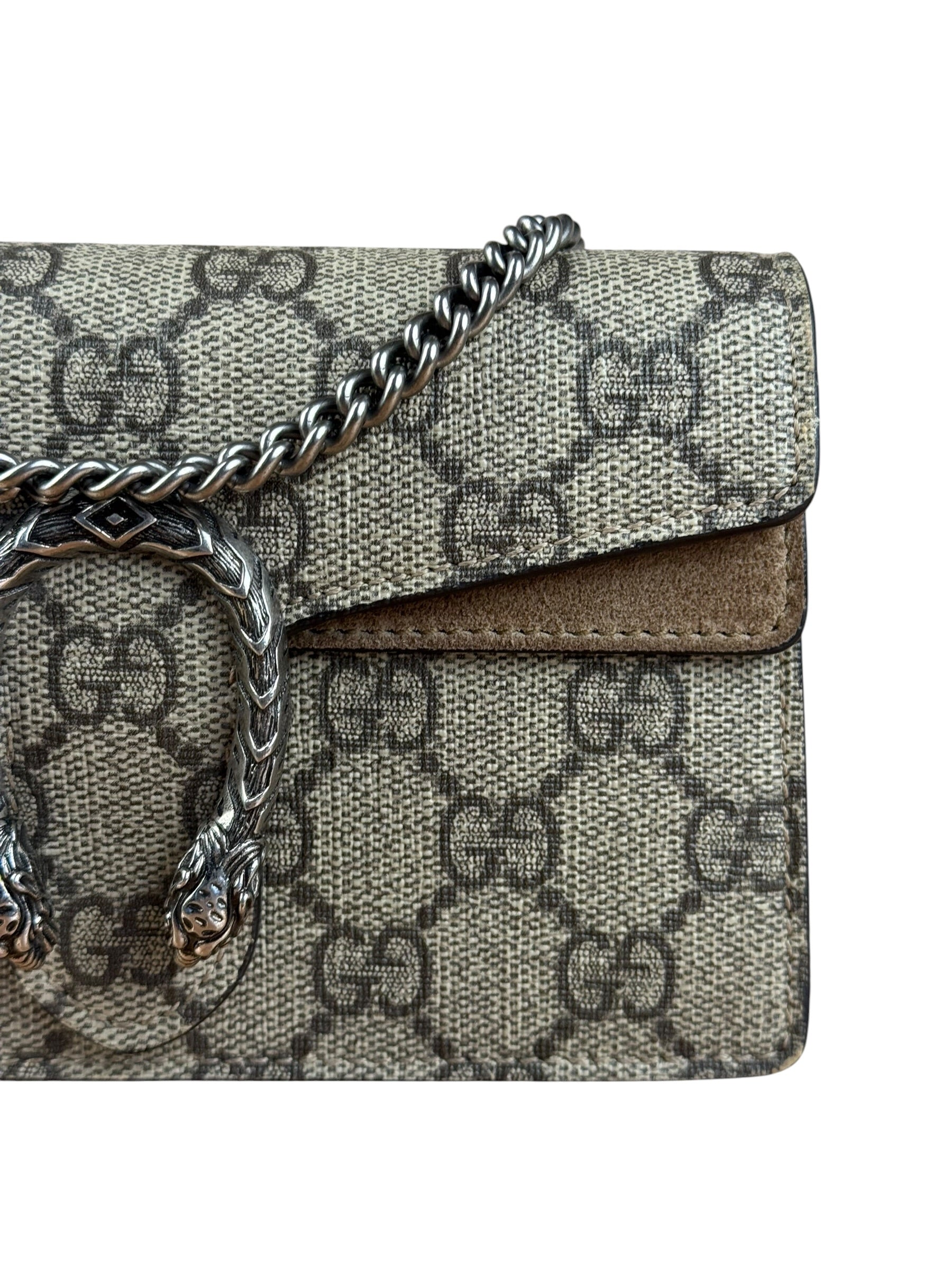 Gucci Dionysus GG Supreme Super Mini Bag Beige/Taupe