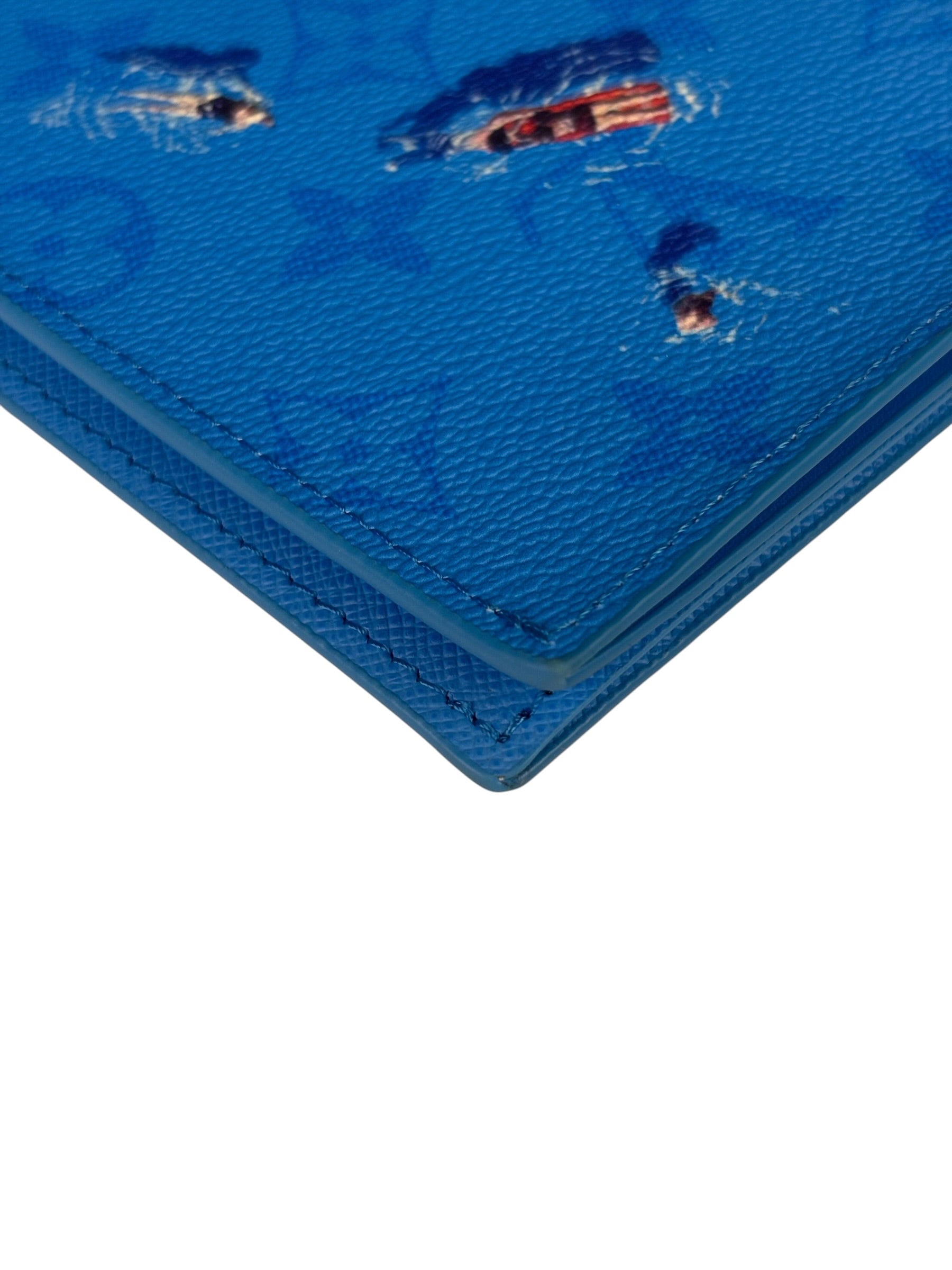 Louis Vuttion Pool Blue Monogram Passport Cover