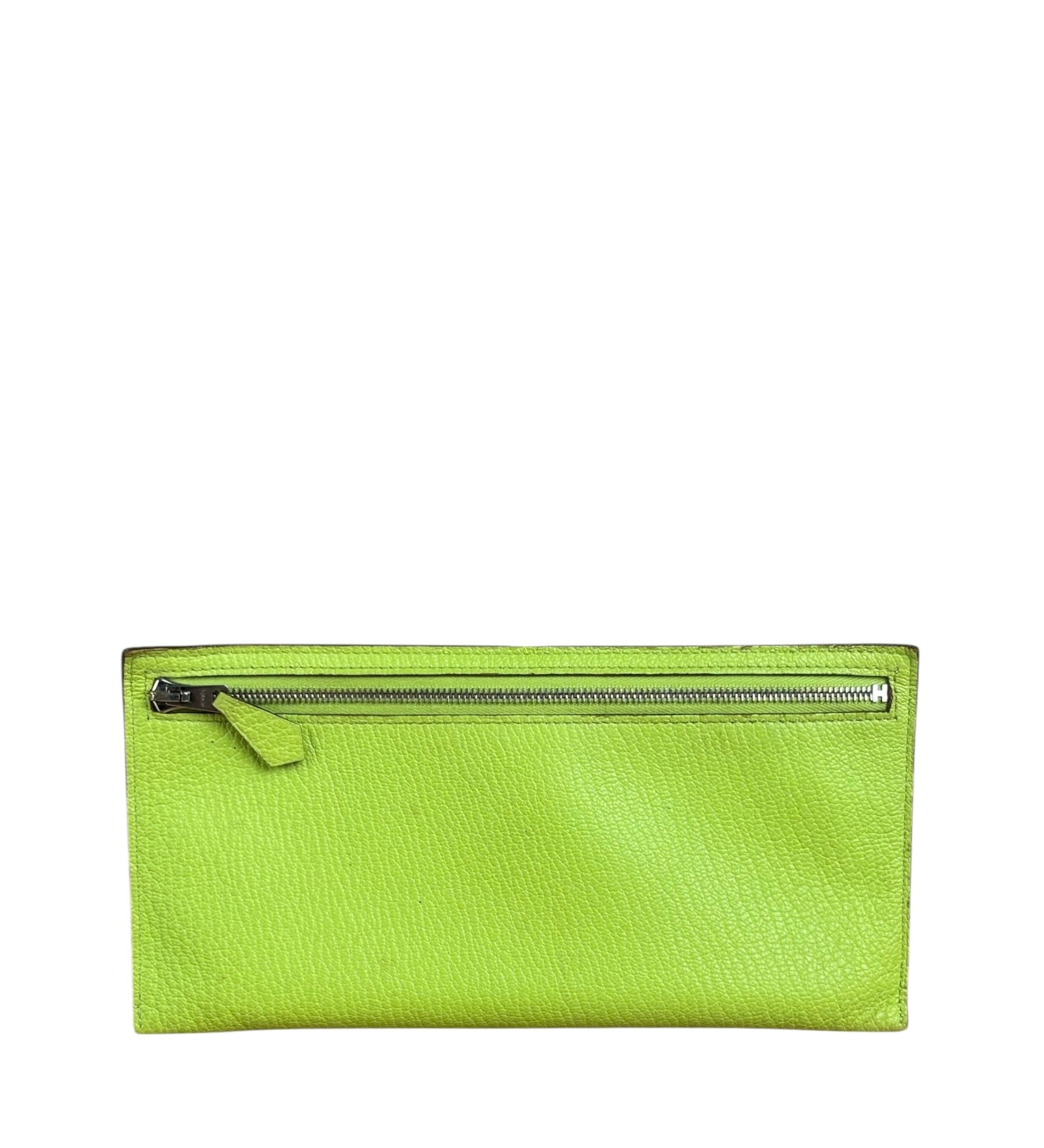 Hermes Lime Zippy Pouch