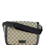 Gucci GG Canvas Print Flap Messenger Bag