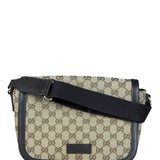 Gucci GG Canvas Print Flap Messenger Bag