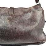 Prada Vintage Brown Leather Cervo Antik Messenger Bag