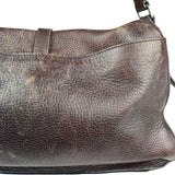 Prada Vintage Brown Leather Cervo Antik Messenger Bag