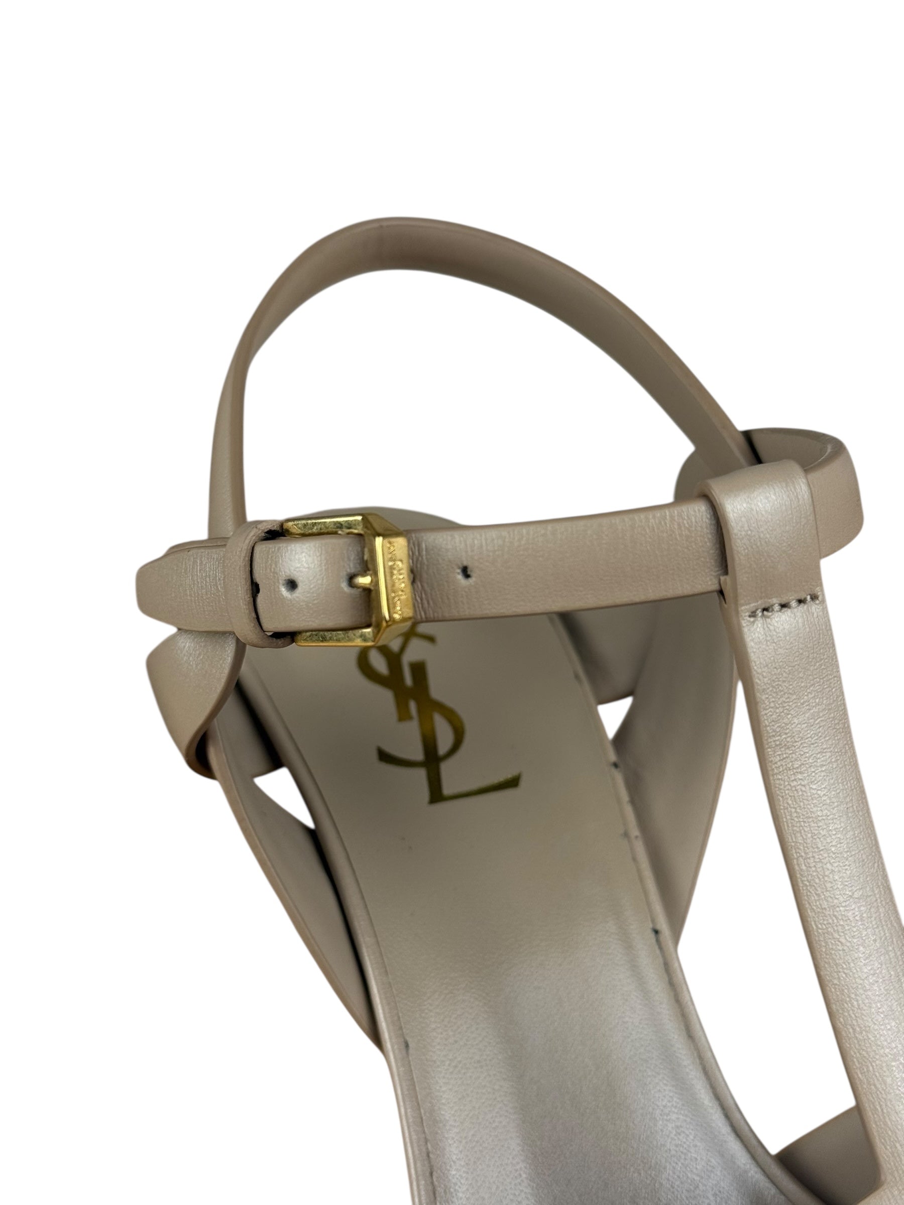 Saint Laurent King Palm Heels Beige