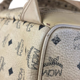 MCM Beige Leather Monogram Medium Stark Backpack