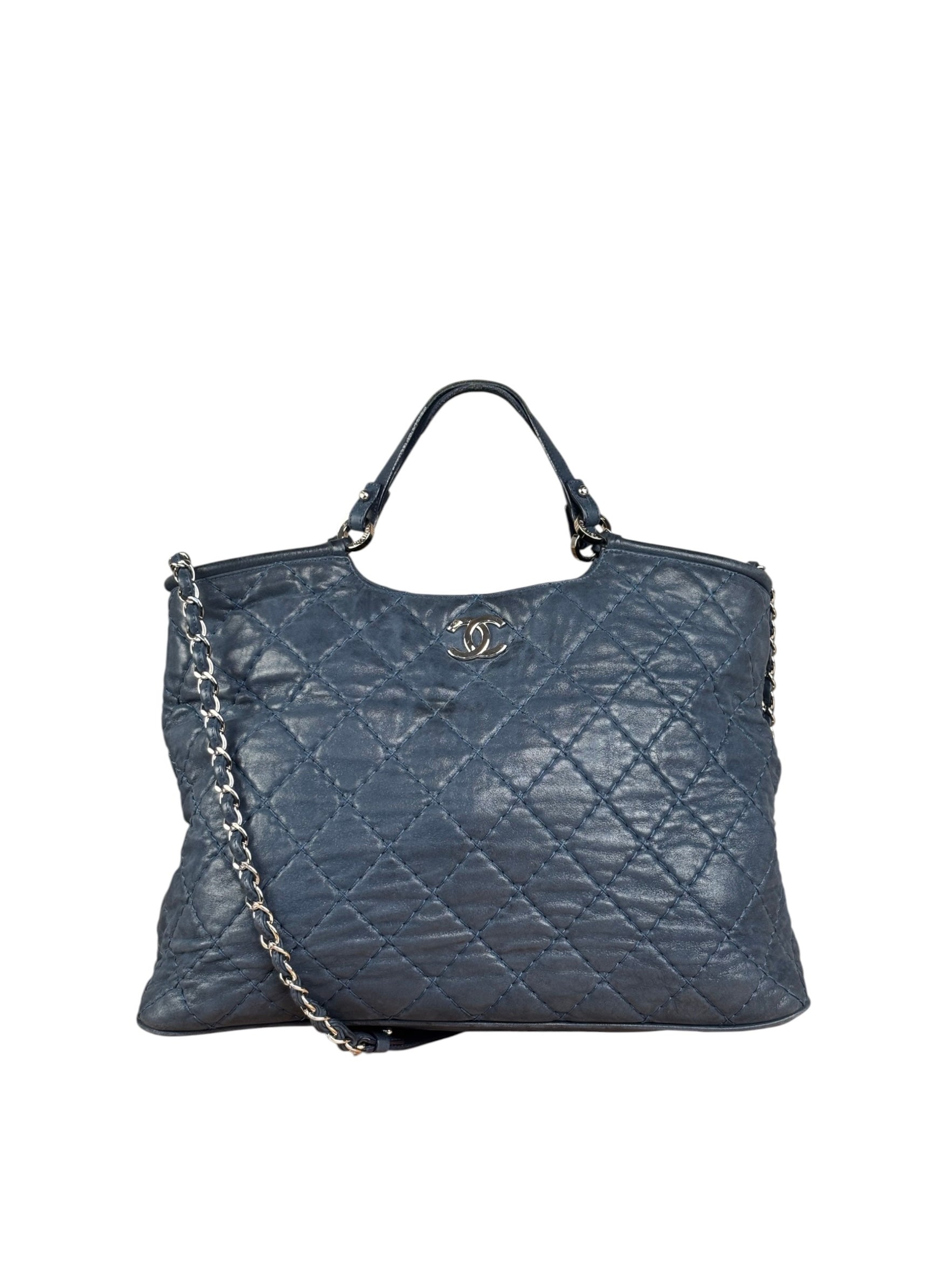 Chanel Navy Iridescent Sea Hit Tote 2012