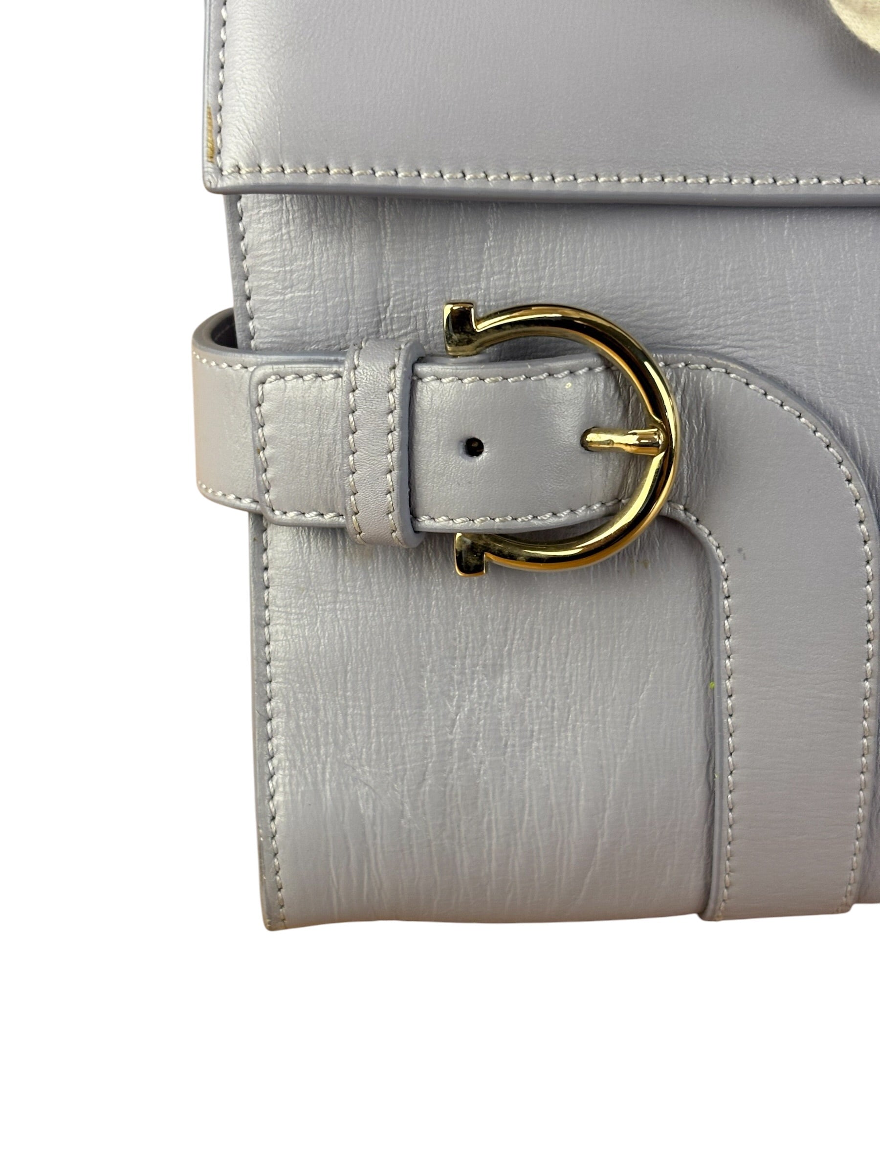 Salvatore Ferragamo Lavender Motherwell Clutch