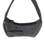 Prada Charcoal Gray Wool Sport Mini Hobo Bag