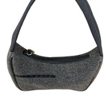 Prada Charcoal Gray Wool Sport Mini Hobo Bag