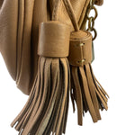 Chloe Orange Beige Calfskin See By Chloe Cherry Drawstring Saddle Crossbody Bag