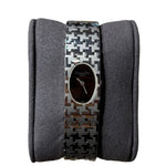 Christian Dior Black Oval Dial Steel Band