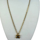 Chanel Vintage Interlocking Cc logo Pendant Necklace