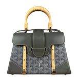 Goyard Mini Grey Goyardine Saigon Top Handle Bag