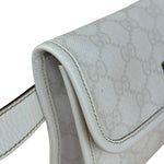 Gucci GG White Coated Canvas Sherry Line Belt Bag