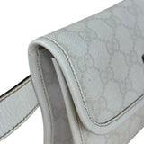 Gucci GG White Coated Canvas Sherry Line Belt Bag