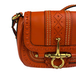 Gucci Orange Leather Snaffle Shoulder Bag