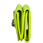 Balenciaga Fluo Neon Yellow Leather Cash Trifold Mini Wallet