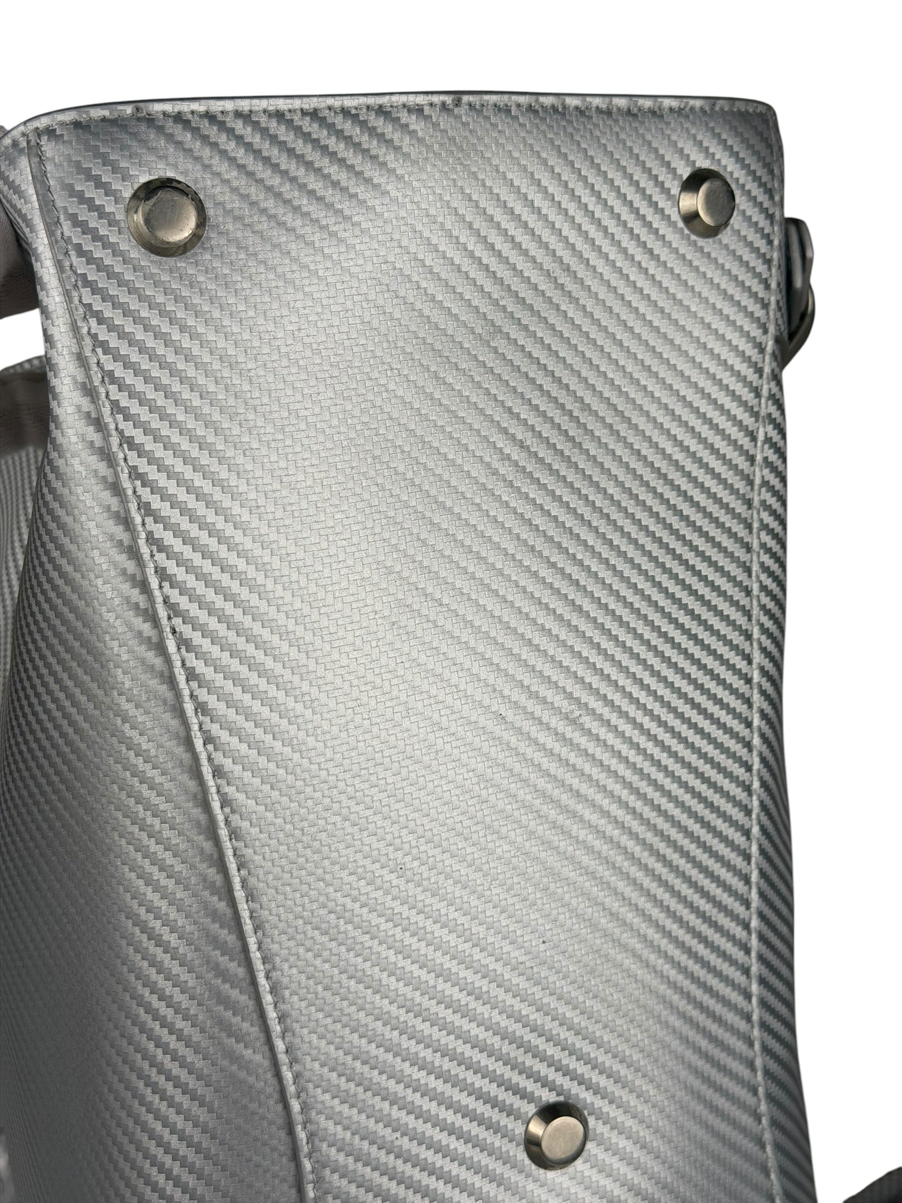 Balenciaga Carbon Fiber Silver Neo Classic City Bag Medium