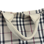 Burberry Vintage Canvas House Check Tote Bag