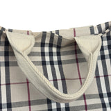 Burberry Vintage Canvas House Check Tote Bag