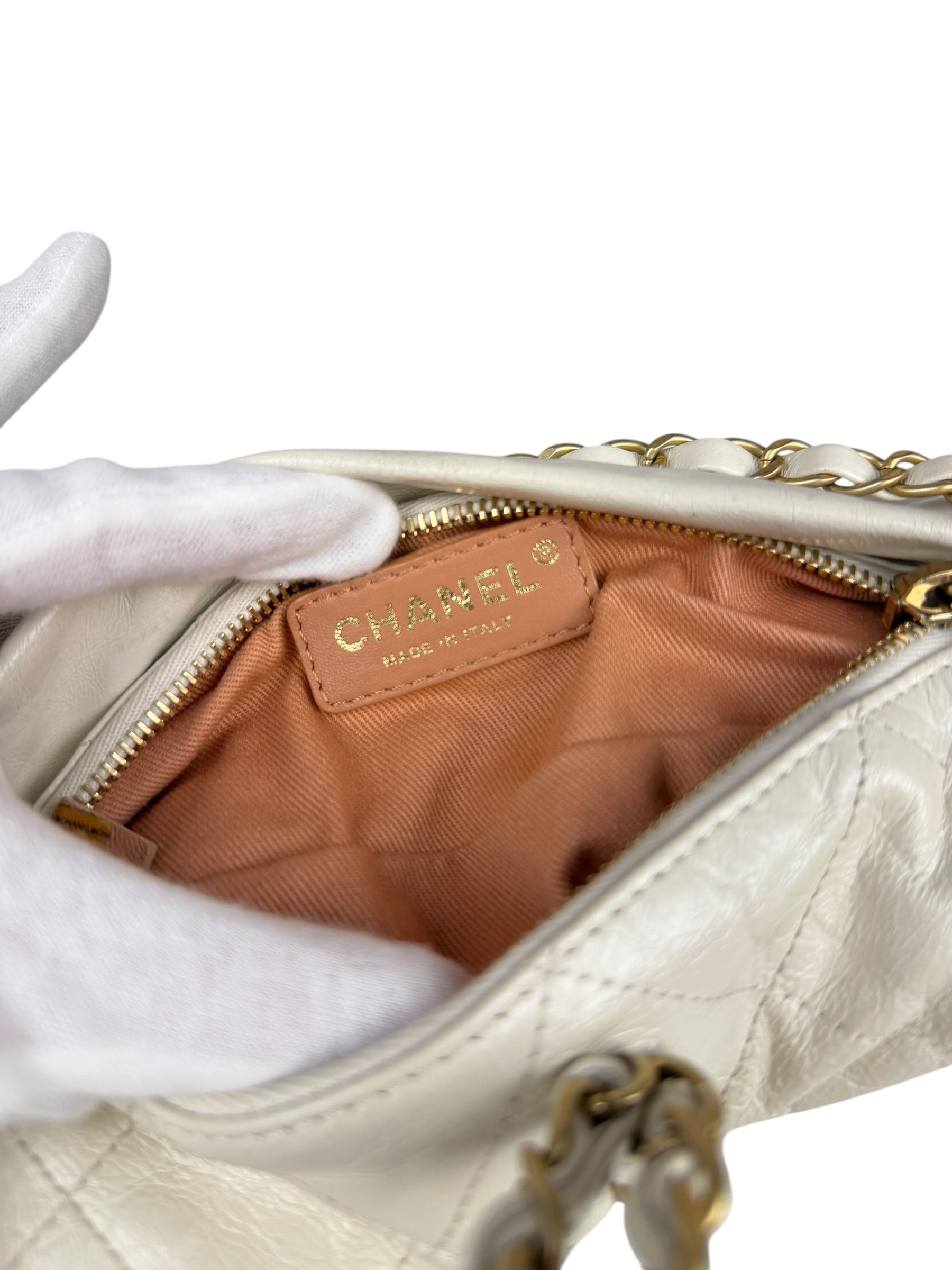 Chanel White Quilted Leather Midnight Swim Baluchon Clutch 2012