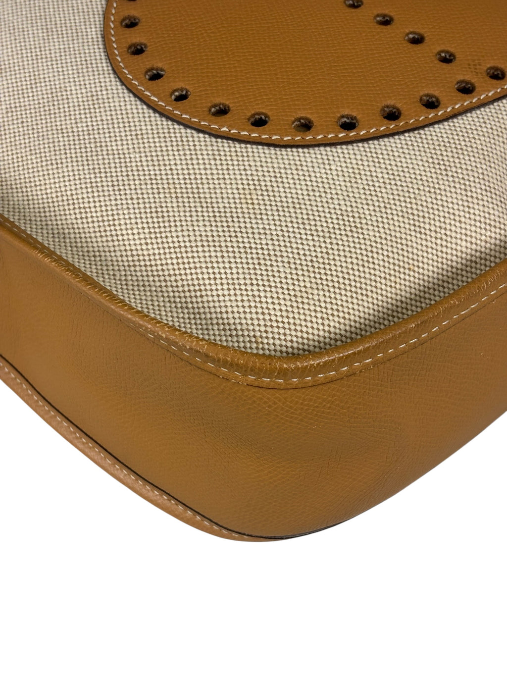 Hermes Brown Leather Trim Evelyne 2004