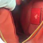 Coach Red Pebbled Mini Charlie Backpack