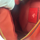 Coach Red Pebbled Mini Charlie Backpack