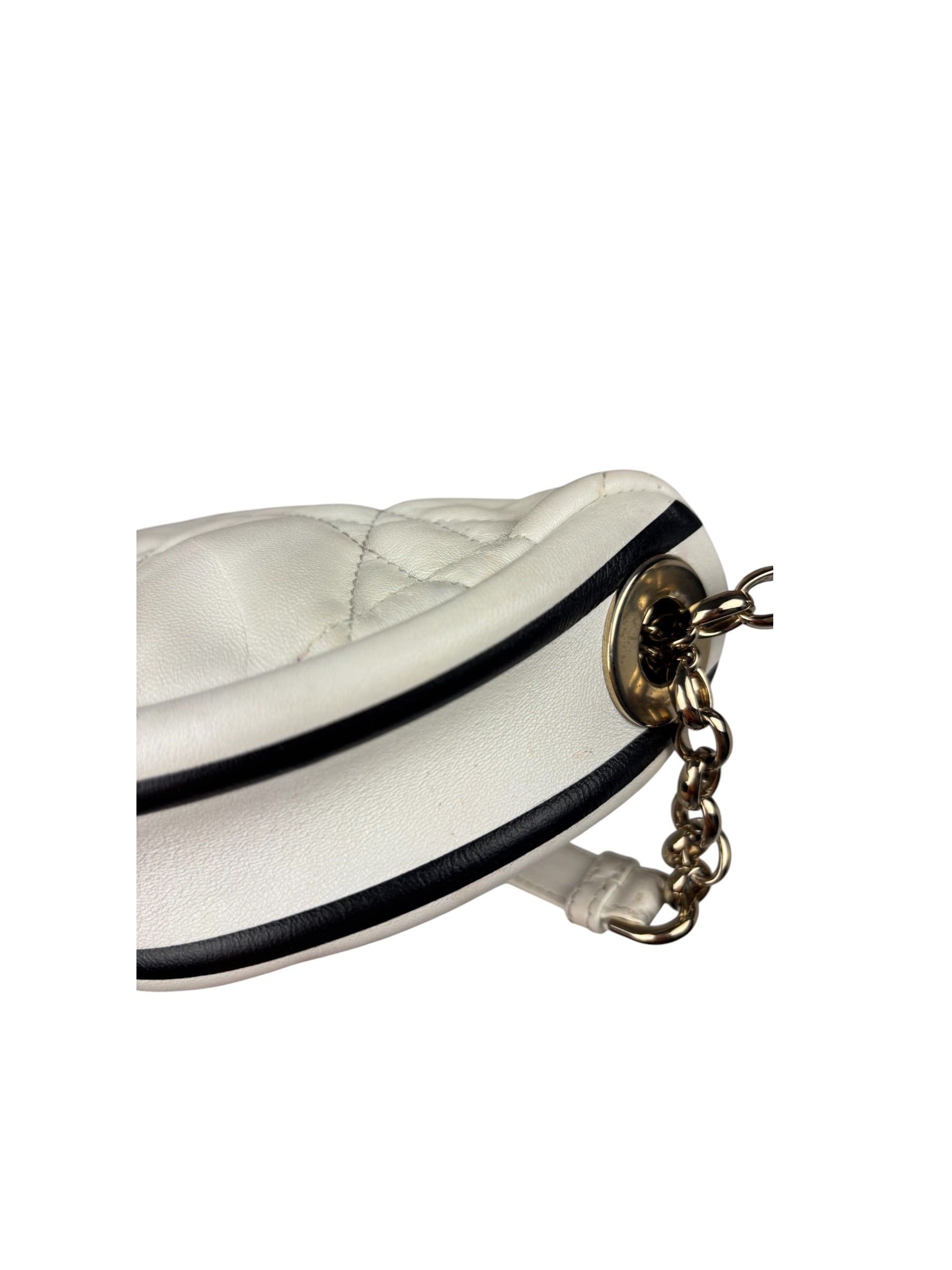 Christian Dior White Leather Micro Vibe Two-Way Bag