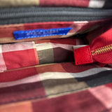 Blue Label Crestbridge Red Pebbled Leather Two-Way Bag