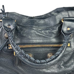 Balenciaga Vintage Navy Leather City Two-Way Bag