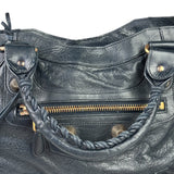 Balenciaga Vintage Navy Leather City Two-Way Bag