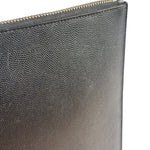 Yves Saint Laurent Black Pebbled Leather Pouch