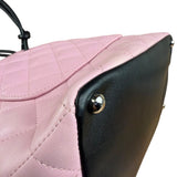 Chanel Black/Pink Cambon Quilted Leather Tote Bag 2004