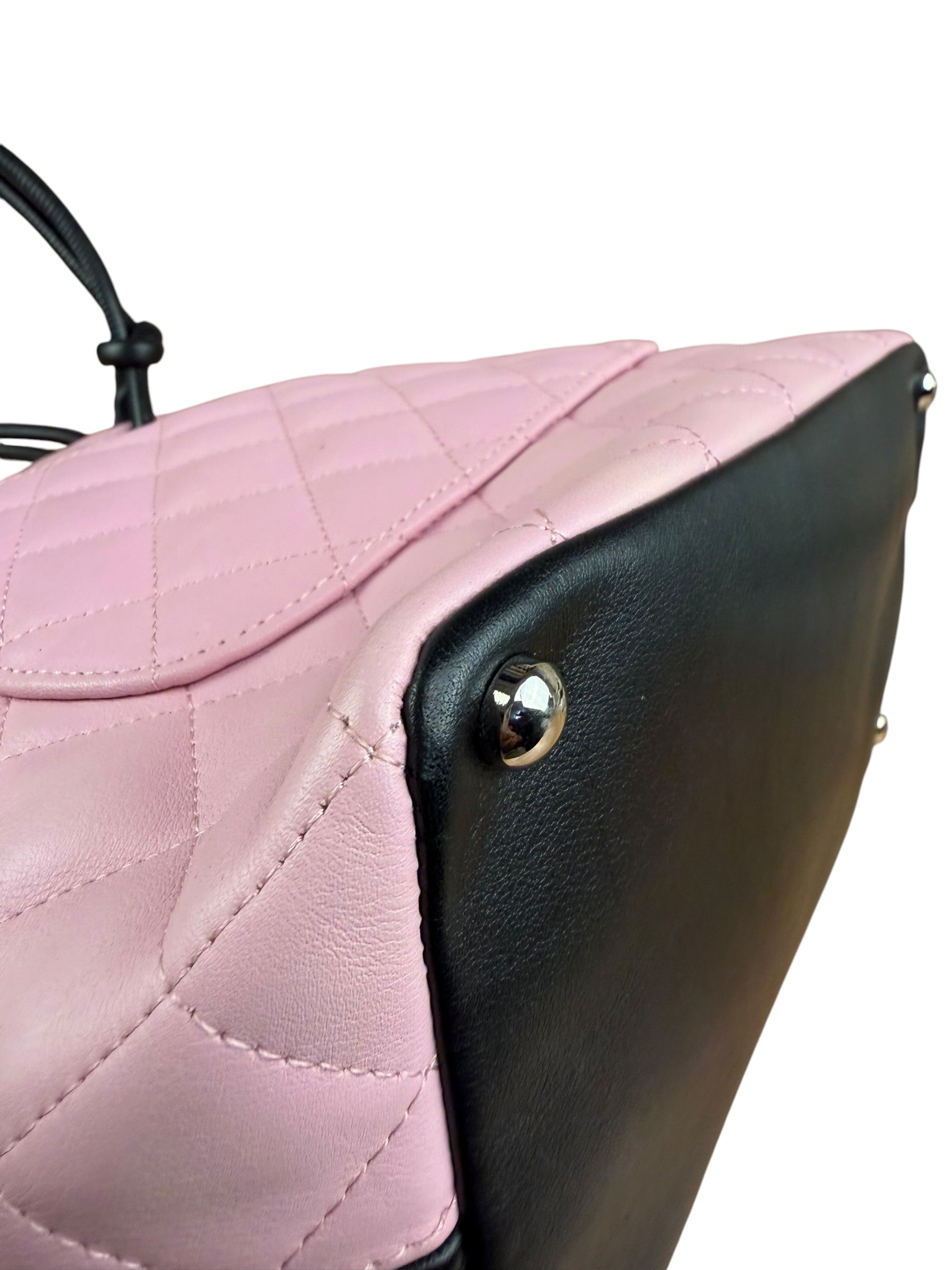 Chanel Black/Pink Cambon Quilted Leather Tote Bag 2004