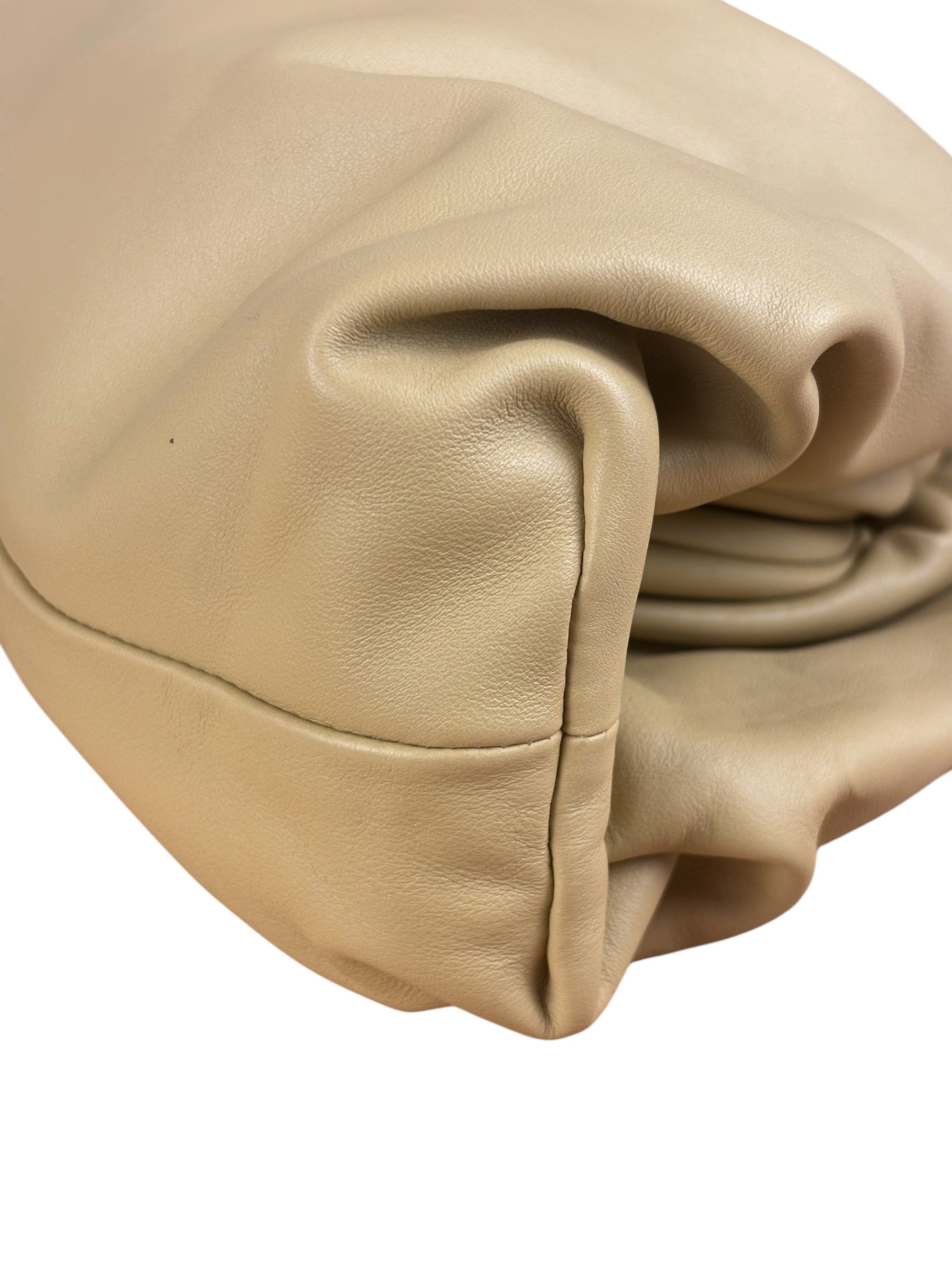 Bottega Veneta Beige Leather Pouch Clutch