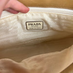 Prada Vintage White/Brown Top Handle Bag