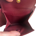 Cartier Vintage Maroon Leather Bifold Wallet